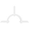 Ekena Millwork Ericson Architectural Grade PVC Gable Bracket, 108"W x 63"H x 4"D x 6"F, 14/12 Pitch GBP108X63X0406ERI00 - alternate 2